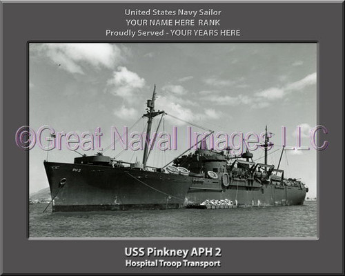 USS Pinkney APH 2 Personalized Ship Canvas Print