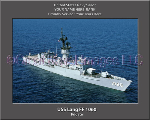 USS Lang FF 1060 Sailor Ship Personalized Canvas Print Photo
