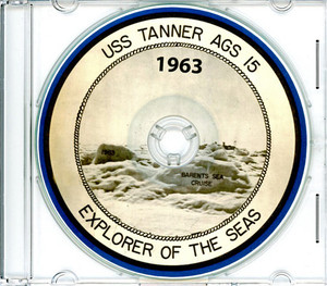 USS Tanner AGS 15 Arctic Circle CRUISE BOOK Log 1963  CD