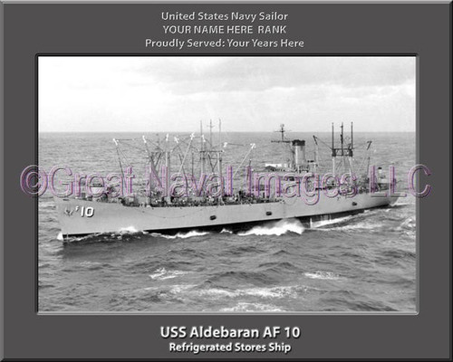 USS Aldebaran AF 10 Personalized Ship Canvas Print