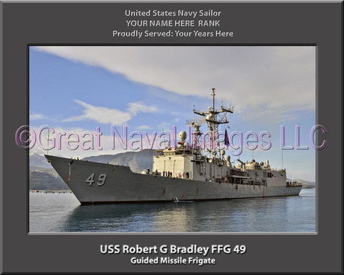USS Robert G Bradley FFG 49 Personal Ship Canvas Print  Photo US Navy Veteran #2 Gift