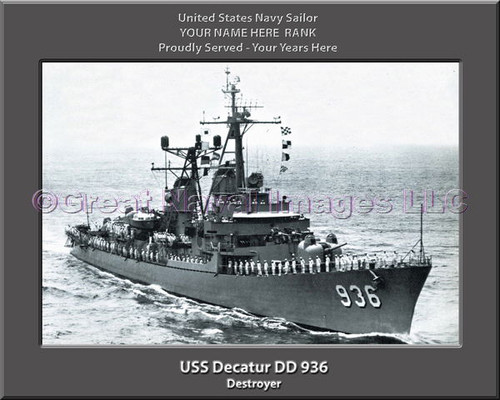 USS Decatur DD 936 Personal Ship Canvas Print Photo US Navy Veteran Gift