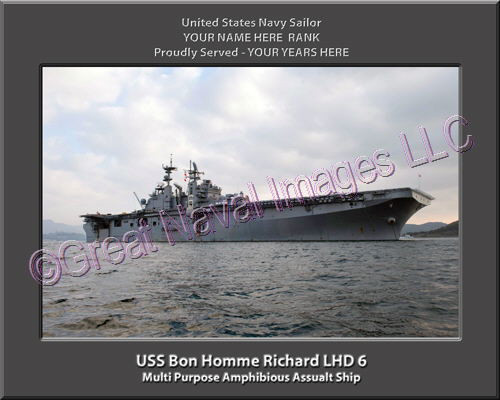 USS Bon Homme Richard LHD 6 Personal Ship Canvas Print Photo US Navy Veteran Gift #2