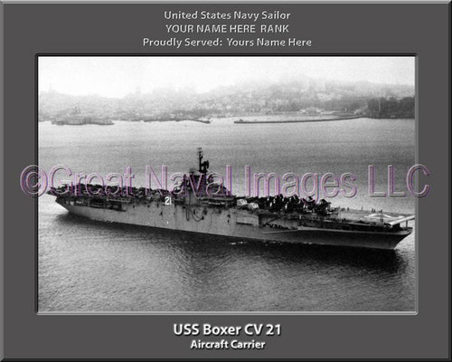 USS Boxer CV 21 Personal Ship Canvas Print Photo US Navy Veteran Gift #2