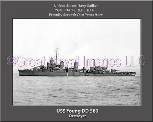 USS Young DD 580 Personal Ship Canvas Print Photo US Navy Veteran Gift #2