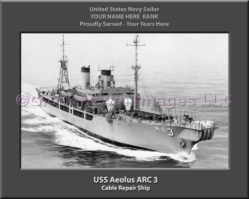 USS Aeolus ARC 3 Personal Ship Canvas Print Photo US Navy Veteran Gift