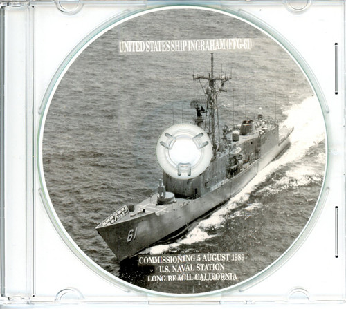 USS Ingraham FFG 61 Commissioning Program on CD 1989 Plank Owner
