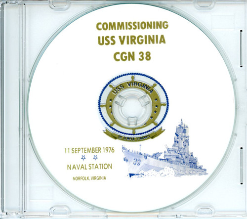 USS Virginia CGN 38 Commissioning Program on CD 1976 Plank Owner