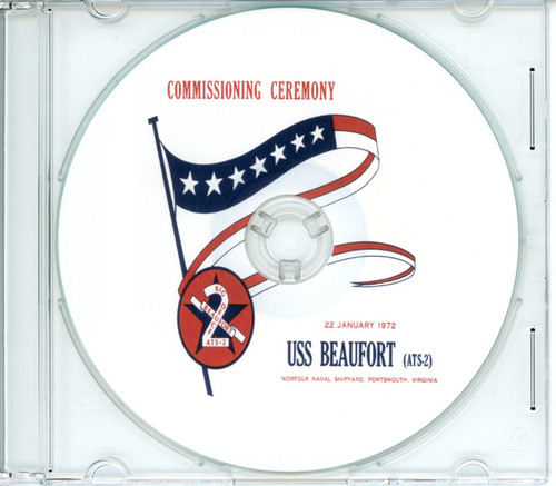 USS Beaufort ATS 2 Commissioning Program on CD 1972 Plank Owner