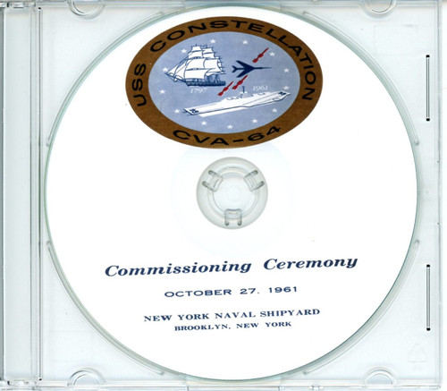 USS Constellation CVA 64 Commissioning Program on CD 1961 Plank Owner