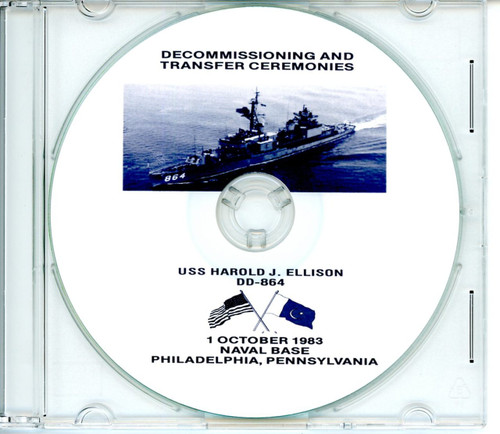 USS Harold J Ellison DD 864 Decommissioning Program on CD 1983