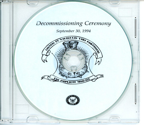 USS Implicit MSO 455 Decommissioning Program on CD 1994