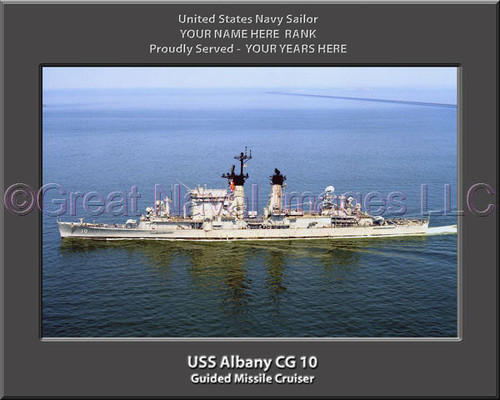USS Albany CG 10 Personalized Ship Canvas Print #3