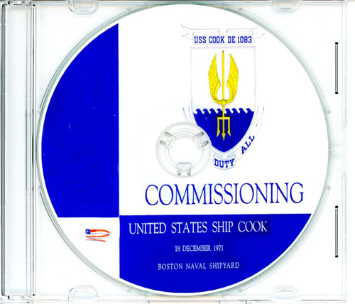 USS Cook DE 1083 Commissioning Program on CD 1971