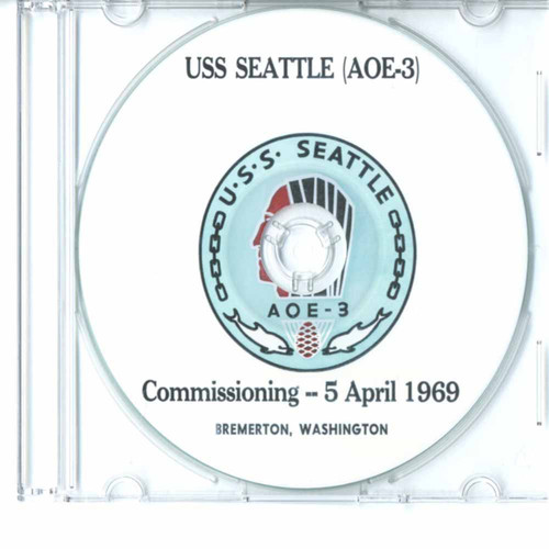 USS Seattle AOE 3 Commissioning Program on CD 1969