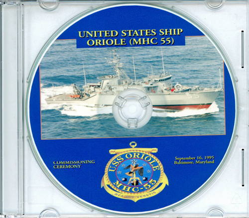 USS Oriole MHC 55 Commissioning Program on CD 1995 Plank Owner