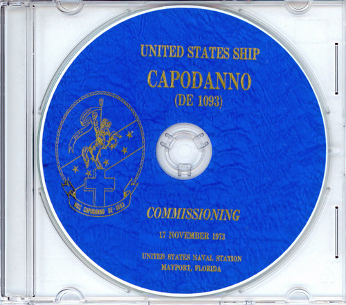 USS Capodanno DE 1093 Commissioning Program on CD 1973 Plank Owners