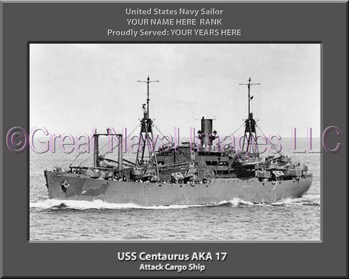 USS Centaurus AKA 17 Personalized Ship Photo Canvas Print