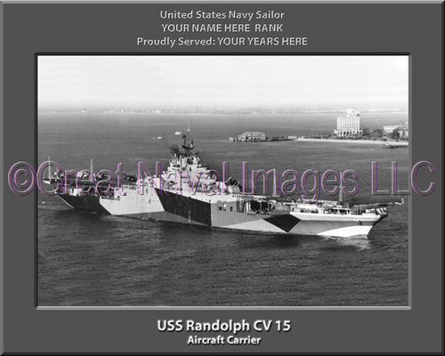 USS Randolph CV 15 Personalized Ship Photo Canvas Print