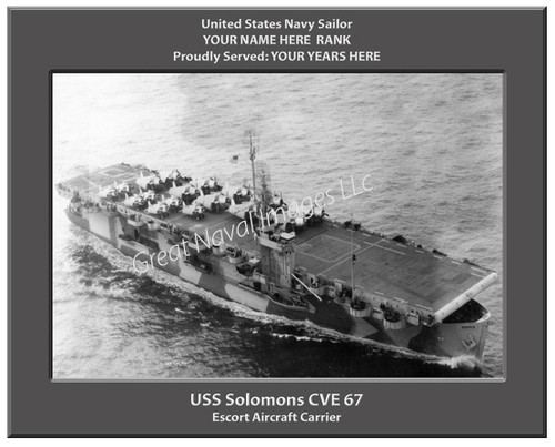 USS Solomons CVE 67 Personalized Ship Photo 2 Canvas Print
