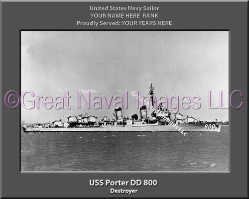 USS Porter DD 800 Personalized Ship Photo 2 Canvas Print