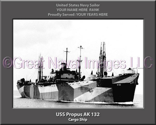 USS Propus AK 132 Personalized Ship Photo Canvas Print