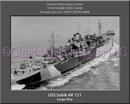 USS Sabik AK 121 Personalized Ship Photo Canvas Print