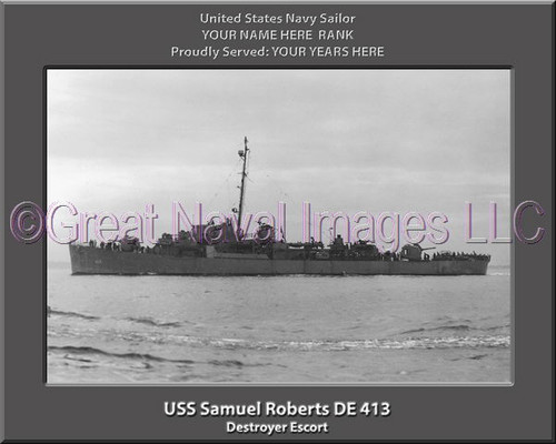 USS Samuel B Roberts DE 413 Personalized Ship Photo Canvas Print