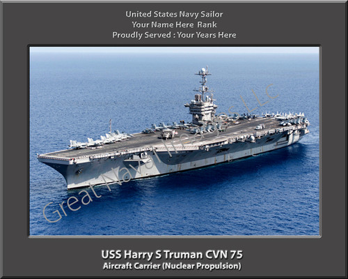USS Harry S Truman CVN 75 Personal Ship  3 Canvas Print