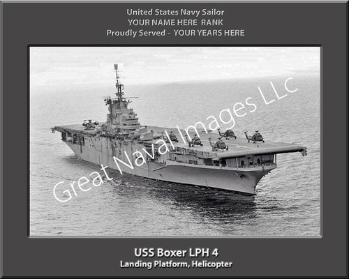 USS Boxer LHD 4 Personalized Ship Canvas Print
