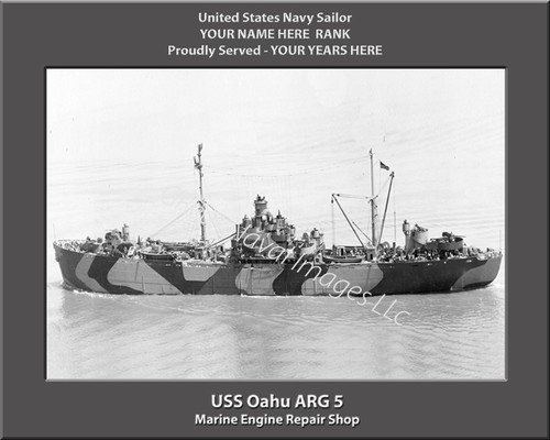 USS Oahu ARG 5 Personalized Ship Photo on Canvas Print