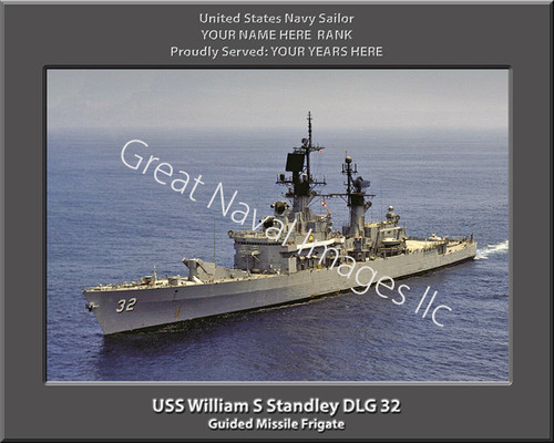 USS William S Standley DLG 32 Personalized Ship Photo on Canvas Print