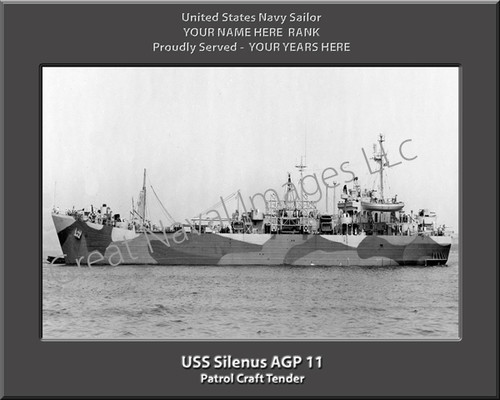 USS Silenus AGP 11 Personalized Ship Photo on Canvas Print