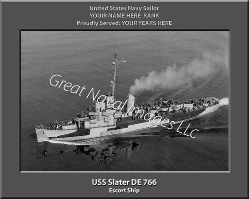 USS Slater DE 766 Personalized Ship Photo on Canvas Print