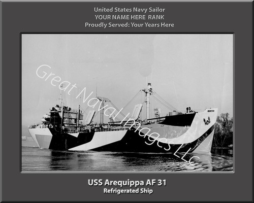 USS Arequippa AF 31 Personalized Ship Canvas Print