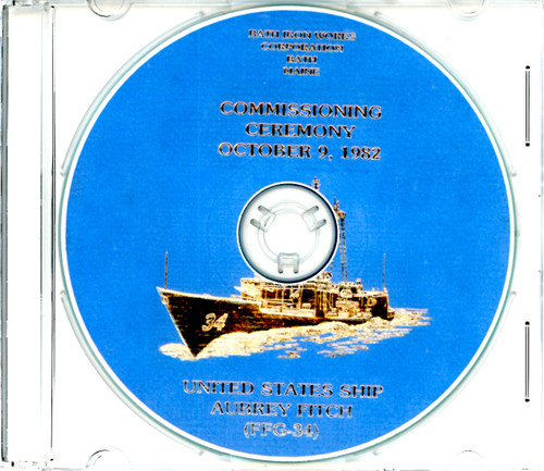 USS Aubrey Fitch FFG 34 Commissioning Program 1982 on CD Plank Owner