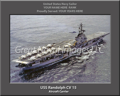 USS Randolph CV 15 Personalized Ship Canvas Print