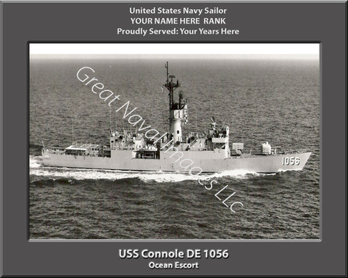 USS Connole DE 1056 Personalized Ship Canvas Print