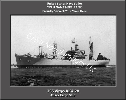 USS Virgo AKA 20 Personalized Ship Canvas Print