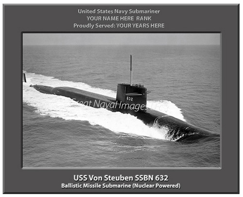 USS Von Steuben SSBN 632 Personalized Submarine Print