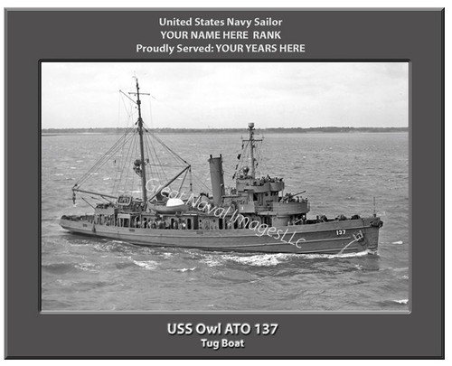 USS Owl ATO 137 Personalized Ship Canvas Print