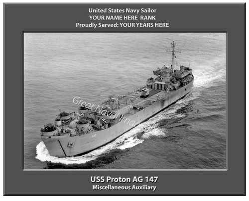USS Proton AG 147 Personalized Ship Canvas Print