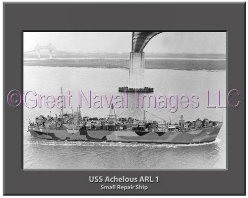 USS Achelous ARL 1 Personalized Ship Canvas Print
