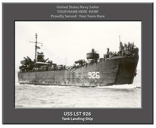 USS LST 926 Personalized Ship Canvas Print