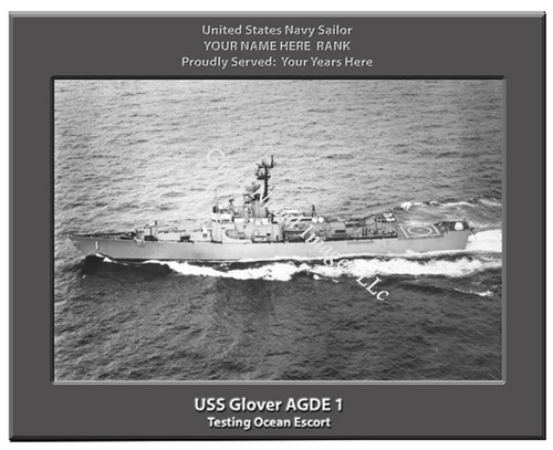 USS Glover AGDE 1 Personalized Ship Canvas Print