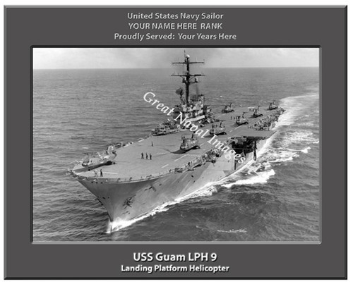 USS Guam LPH 9 Personalized Ship Canvas Print 2