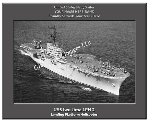USS Iwo Jima LPH 2 Personalized Ship Canvas Print 2