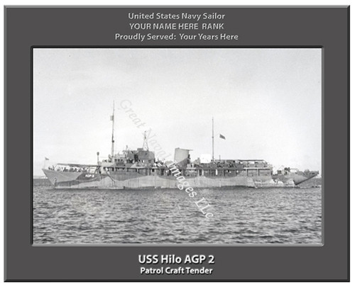 USS Hilo AGP 2 Personalized Ship Canvas Print