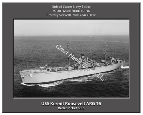 USS Kermit Roosevelt ARG 16 Personalized Ship Canvas Print 2