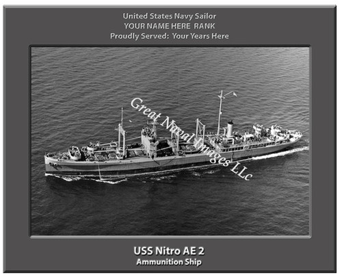 USS Nitro AE 2 Personalized Ship Photo 2 Canvas Print 2